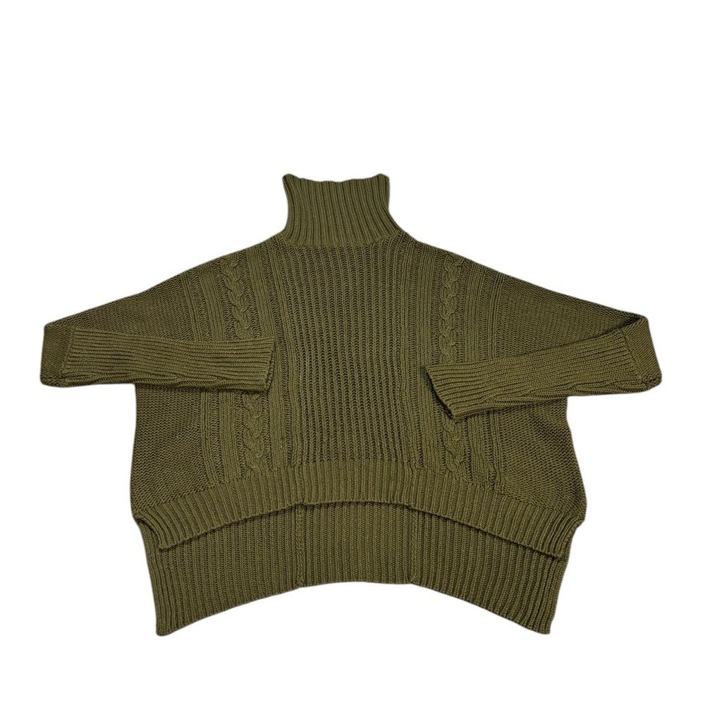 Fathfull The Brand Cableknit Turtleneck Sweater Green Size‎ XS